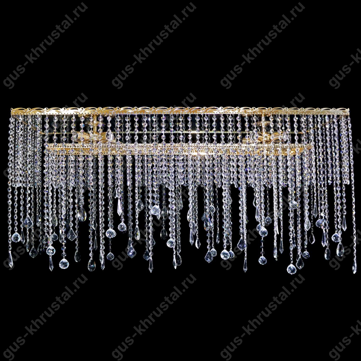 Люстра Капель Прямоугольник Ассорти (Журавль, Дубок, Карандаш 38, Шар 30)